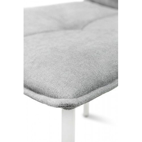 Стілець Софт, метал білий/ тканина світло сіра Мікс меблі