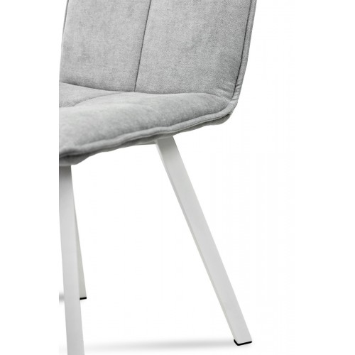 Стілець Софт, метал чорний/ тканина світло сіра Мікс меблі