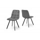 Стілець Софт, метал чорний/ тканина темно сіра Мікс меблі