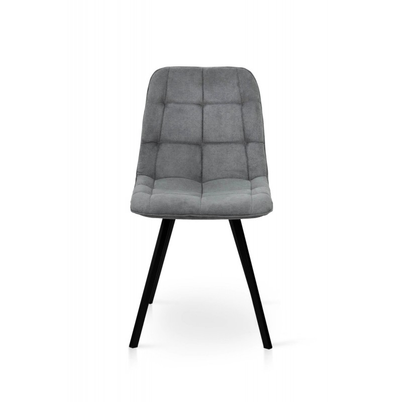 Стілець Софт, метал чорний/ тканина темно сіра Мікс меблі