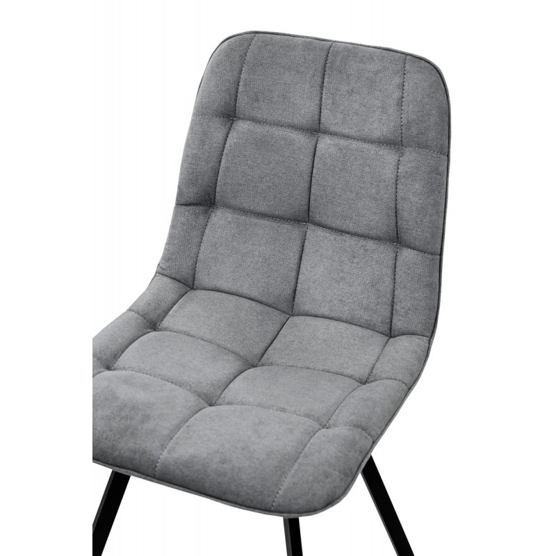 Стілець Софт, метал чорний/ тканина темно сіра Мікс меблі