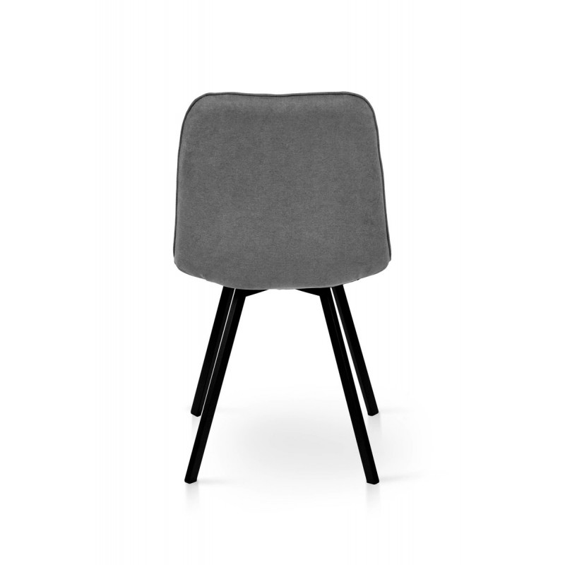 Стілець Софт, метал чорний/ тканина темно сіра Мікс меблі