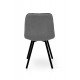 Стілець Софт, метал чорний/ тканина темно сіра Мікс меблі
