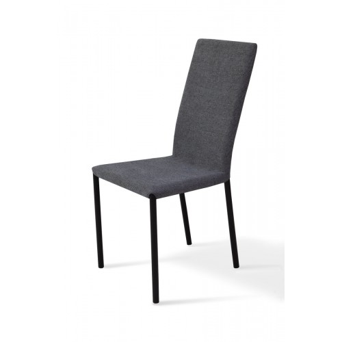 Стілець Соло, метал чорний/ тканина сіра Мікс меблі