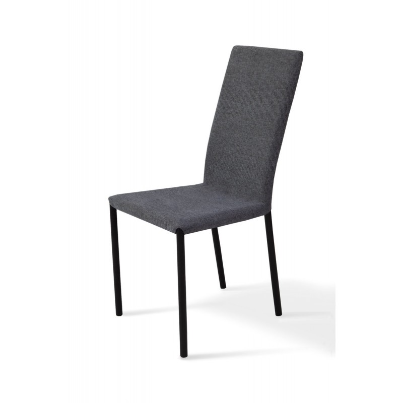 Стілець Соло, метал чорний/ тканина сіра Мікс меблі