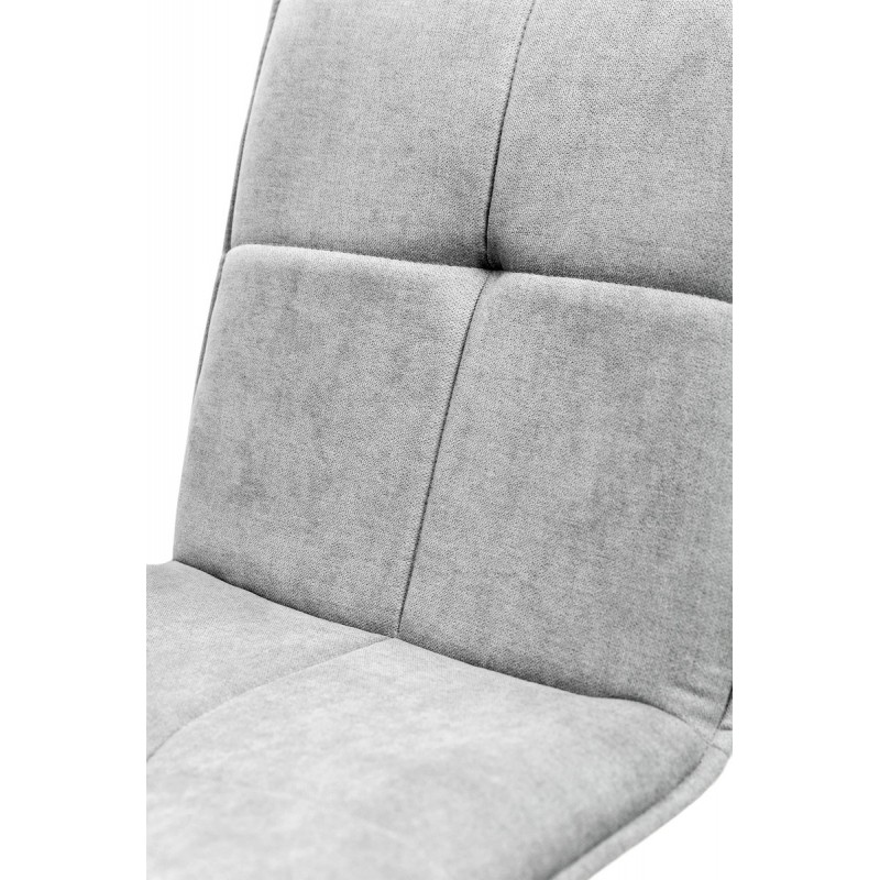 Стілець Тетріс, метал білий/ тканина світло сіра Мікс меблі