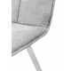 Стілець Тетріс, метал білий/ тканина світло сіра Мікс меблі