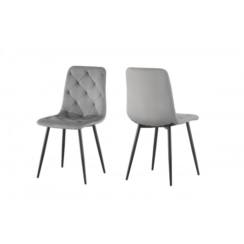 Стілець Трасті, чорний/ велюр сірий Мікс меблі