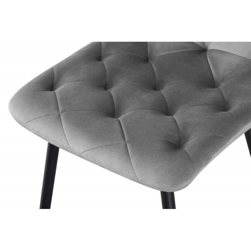 Стілець Трасті, чорний/ велюр сірий Мікс меблі