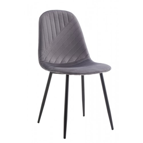 Стілець Яріс чорний/велюр сірий, G062-40 Мікс меблі