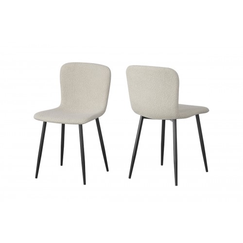 Стілець Юккі, чорний/ буклє бежева Мікс меблі