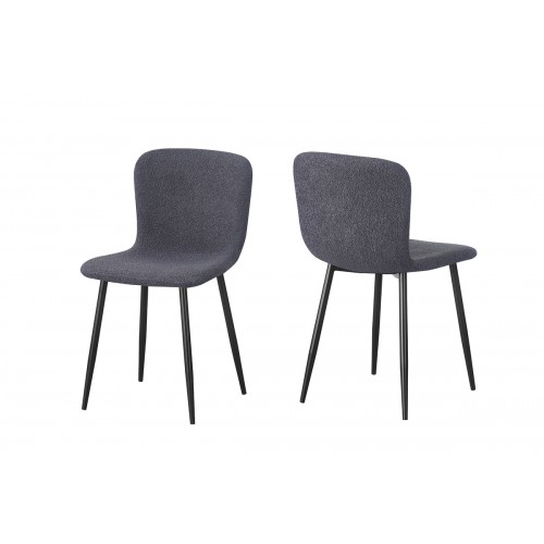 Стілець Юккі, чорний/ буклє темно-сіра Мікс меблі