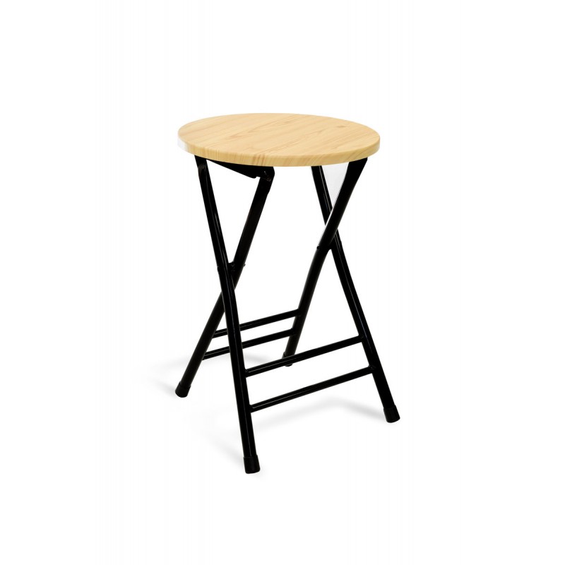 Табурет розкладний Чіп, натуральний/чорний Мікс меблі