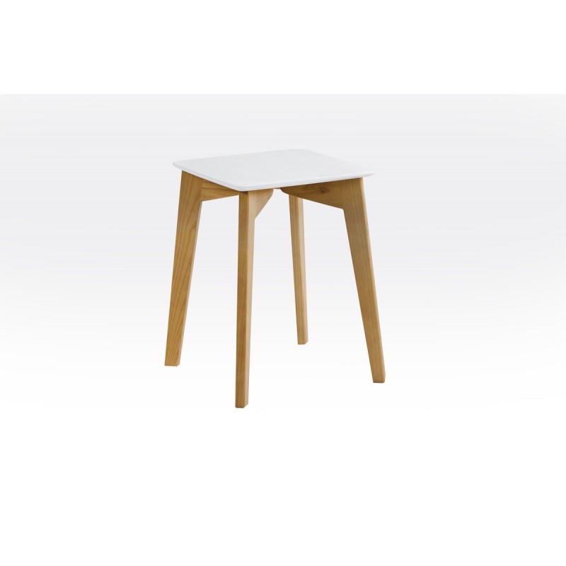 Табурет Сінгл каркас дуб/кришка біла Мікс меблі