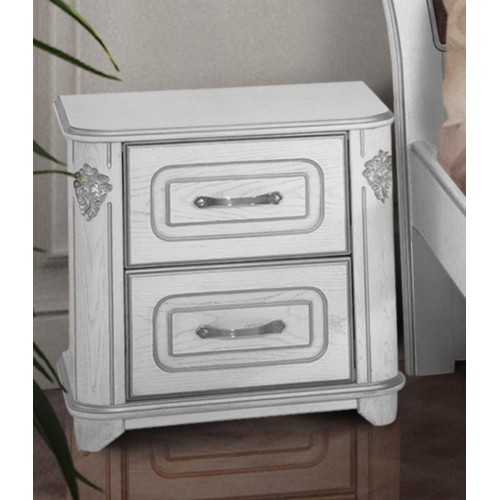 Тумба Феліція, білий+срібна патина Мікс меблі