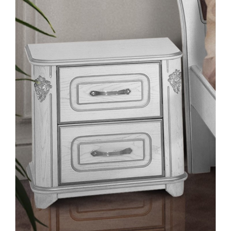 Тумба Феліція, білий+срібна патина Мікс меблі