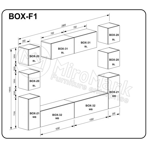 Вітальний набір BOX F1 BX-F1-WB/BL МіроМарк