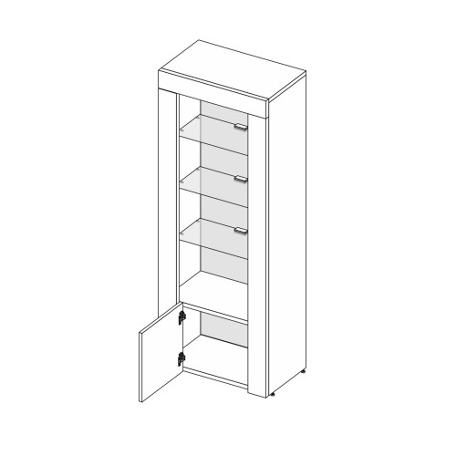 Пенал 1дв. Модерн MD-121-WB МіроМарк