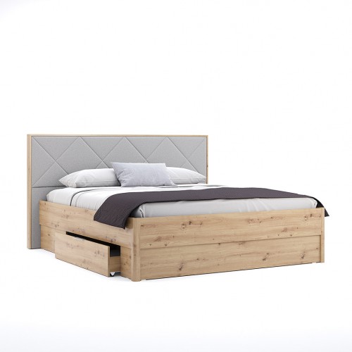 Ліжко 1,8х2,0 м’яка спинка з шухлядами без каркасу Реймонд RN-38-WB МіроМарк