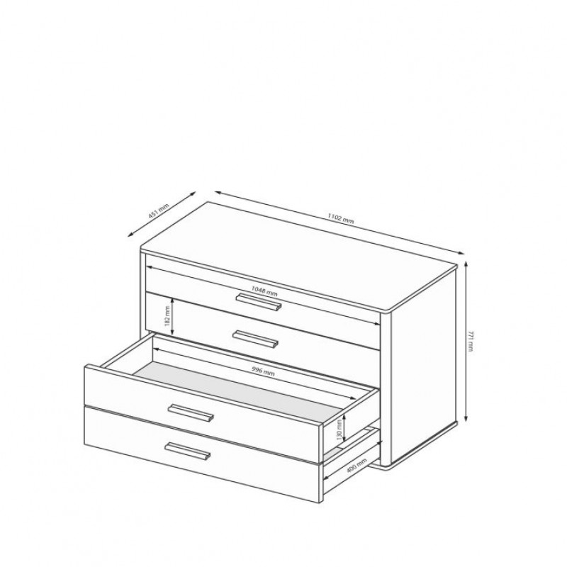 Комод Bellagio BD-64-WB МіроМарк