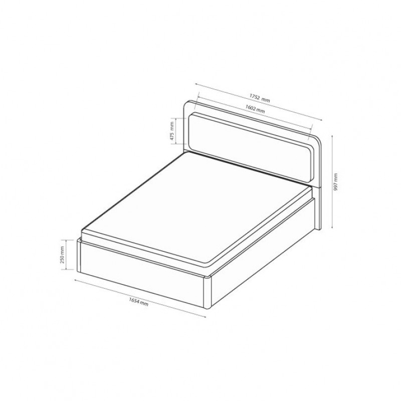 Ліжко Bellagio BD-46-WB МіроМарк