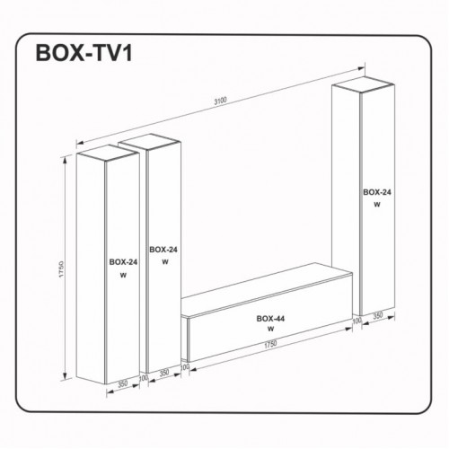 Вітальний набір BOX TV1 BX-TV1-WB МіроМарк