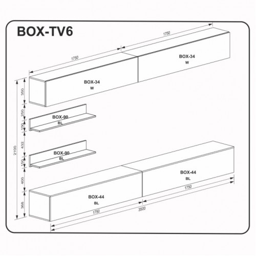 Вітальний набір BOX TV6 BX-TV6-WB/BL МіроМарк