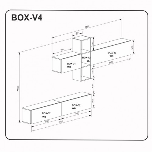 Вітальний набір BOX V4 BX-V4-WB/BL МіроМарк