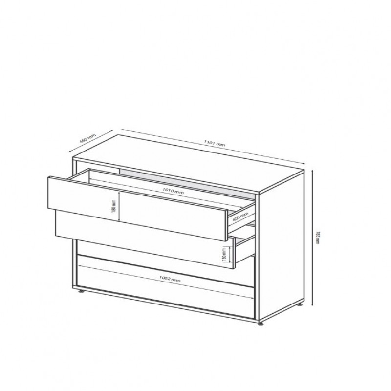 Комод 4шх. Бруно BR-64-CM МіроМарк