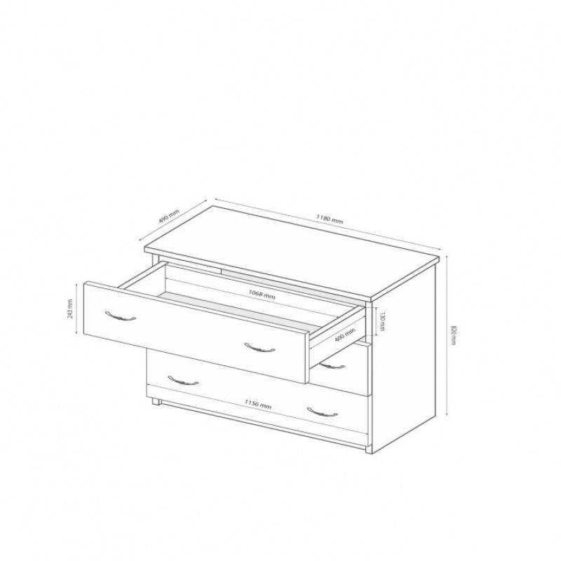 Комод Jennifer JF-63-BL МіроМарк