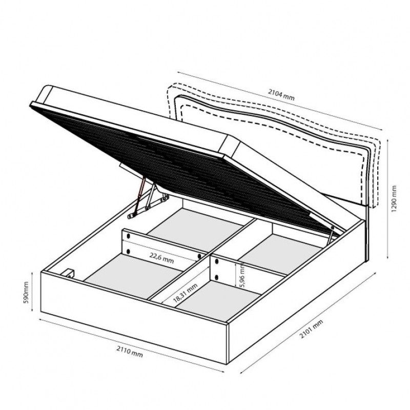 Ліжко Jennifer JF-48-RB МіроМарк