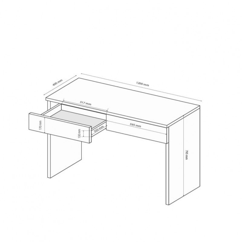Туалетний столик 2шх. Домініка DK-72-GT МіроМарк