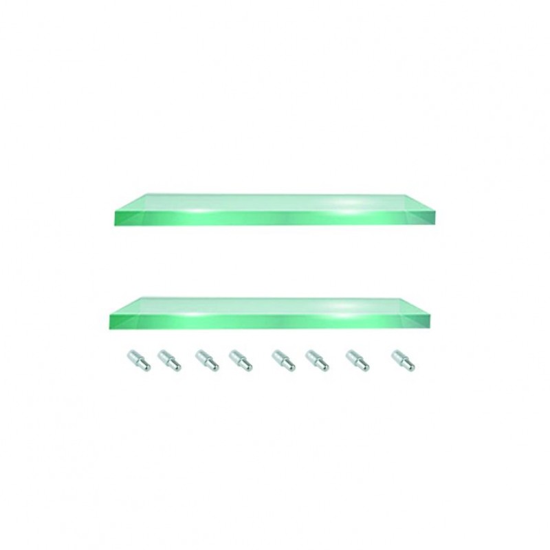 Комплект полиці скло 2шт + полицетримачі 40В OF-14 МіроМарк