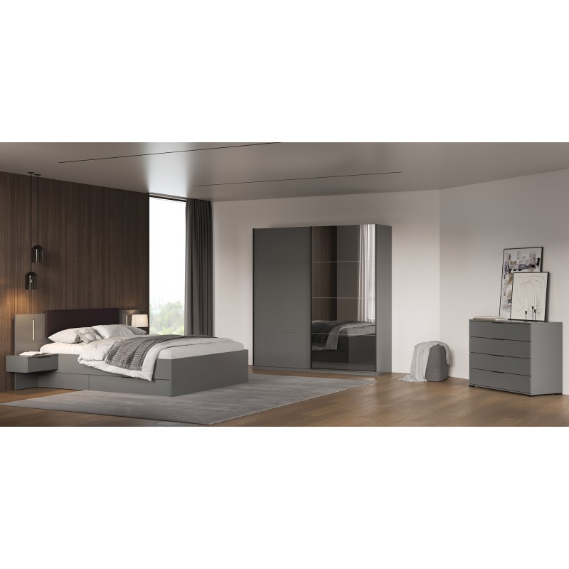 Модульна спальня ДОННІ 3дв Графіт МіроМарк