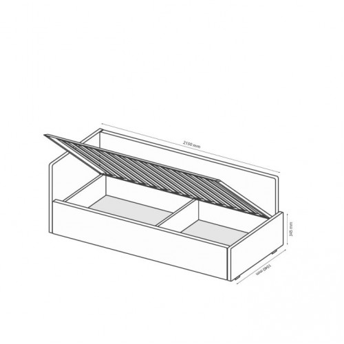 М’яке ліжко 0,9х2,0 Хепі HP-48-WB МіроМарк