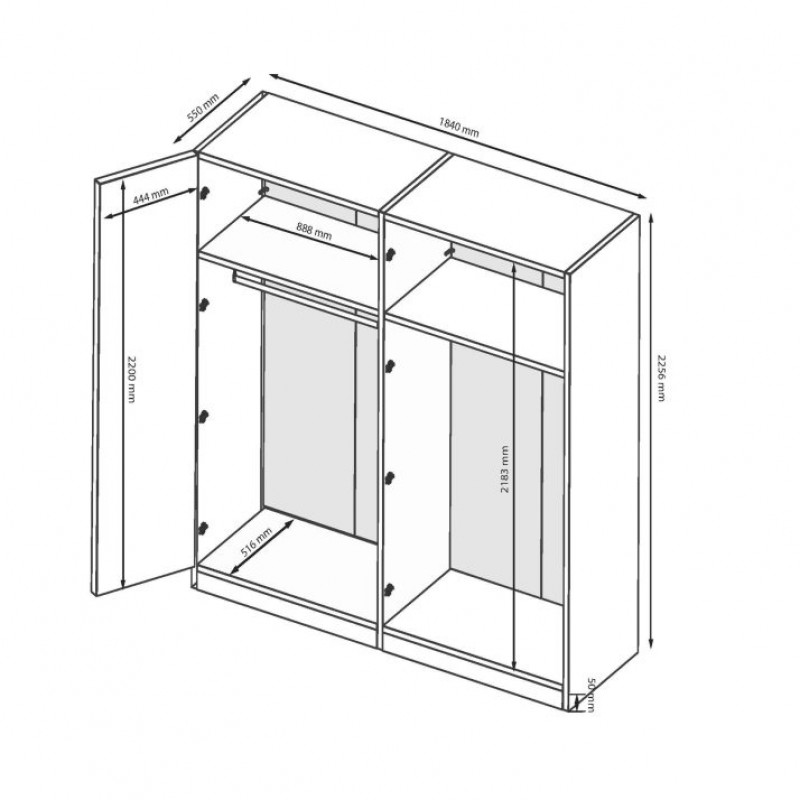 Шафа 4дв ІМПЕРІЯ МіроМарк