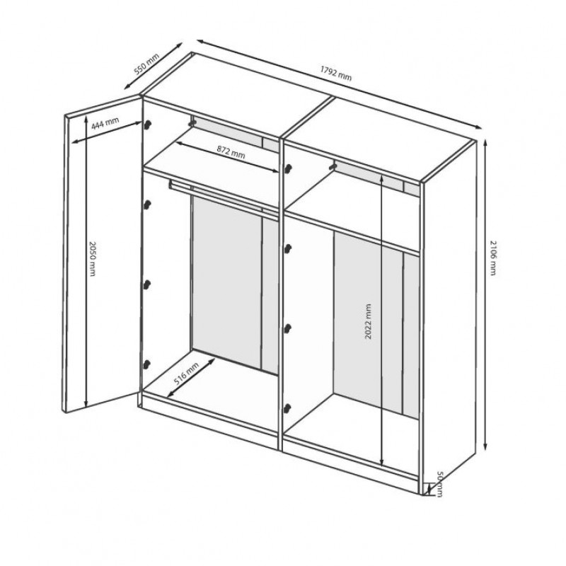 Шафа 4дв Lily LY-14-GC МіроМарк