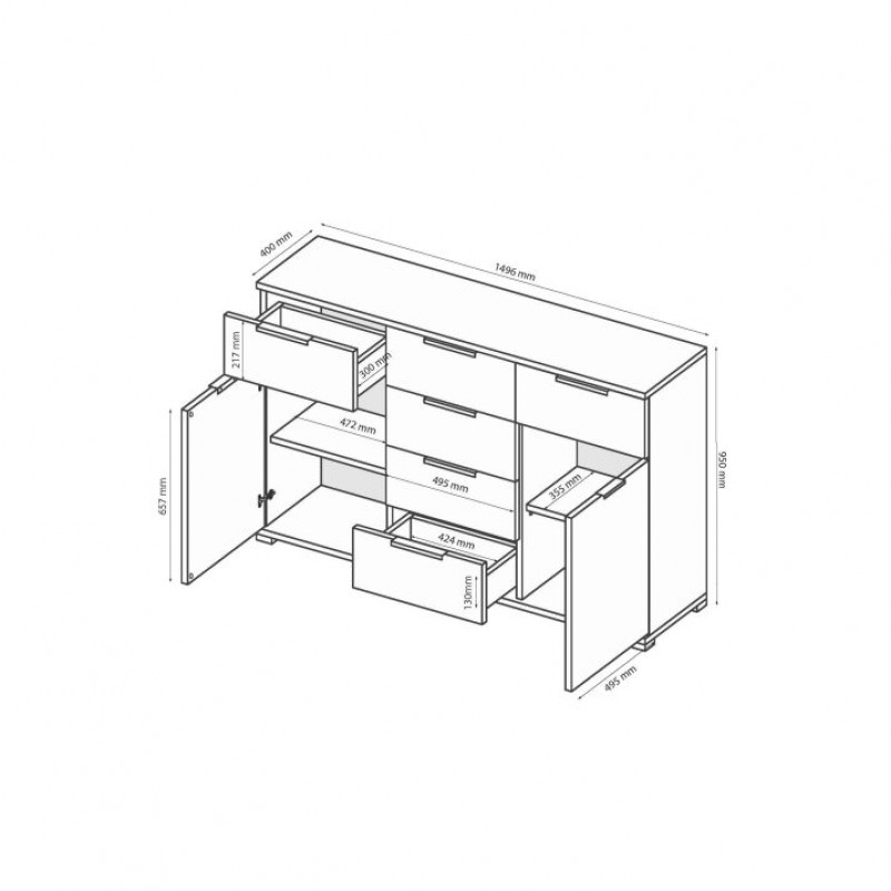 Комод Linz LI-66-GS МіроМарк