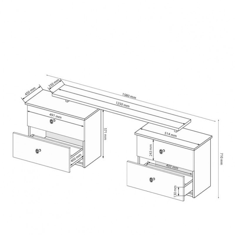 Туалетний столик ЛУЇЗА МіроМарк