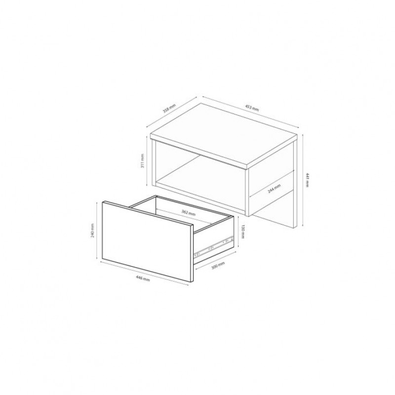 Тумба Lucca LC-41-WB МіроМарк
