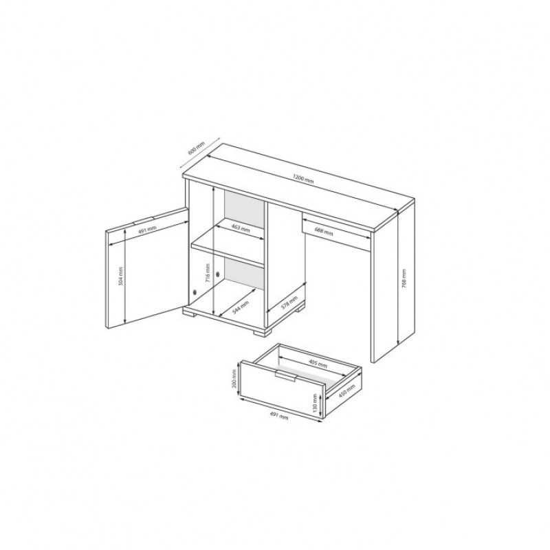 Стіл письмовий Мегі MG-71-GG МіроМарк