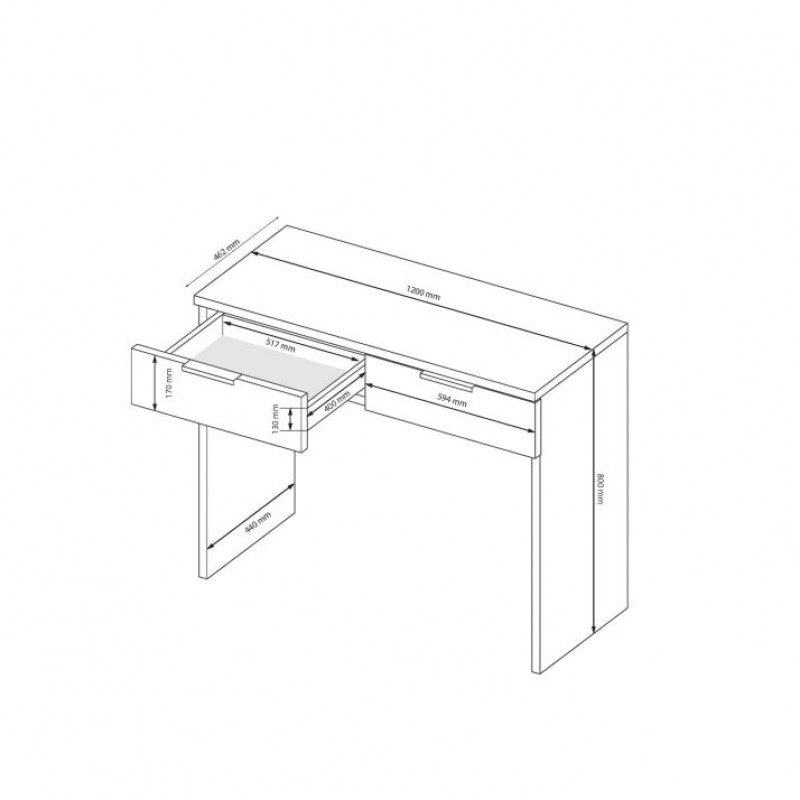 Туалетний столик 2шх.Мегі MG-72-GG МіроМарк