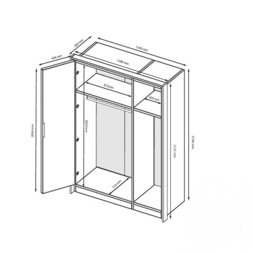 Шафа 3дв.Рамона RA-23-LV МіроМарк