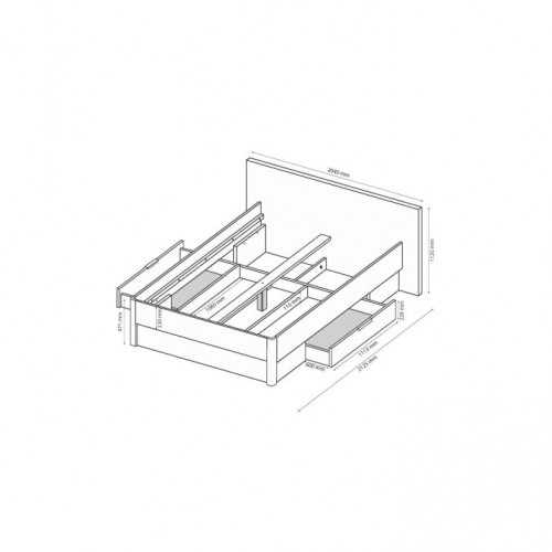 Лшжко 1,8х2,0 м’яка спинка з шухлядами без каркасу Реймонд RN-38-MA МіроМарк