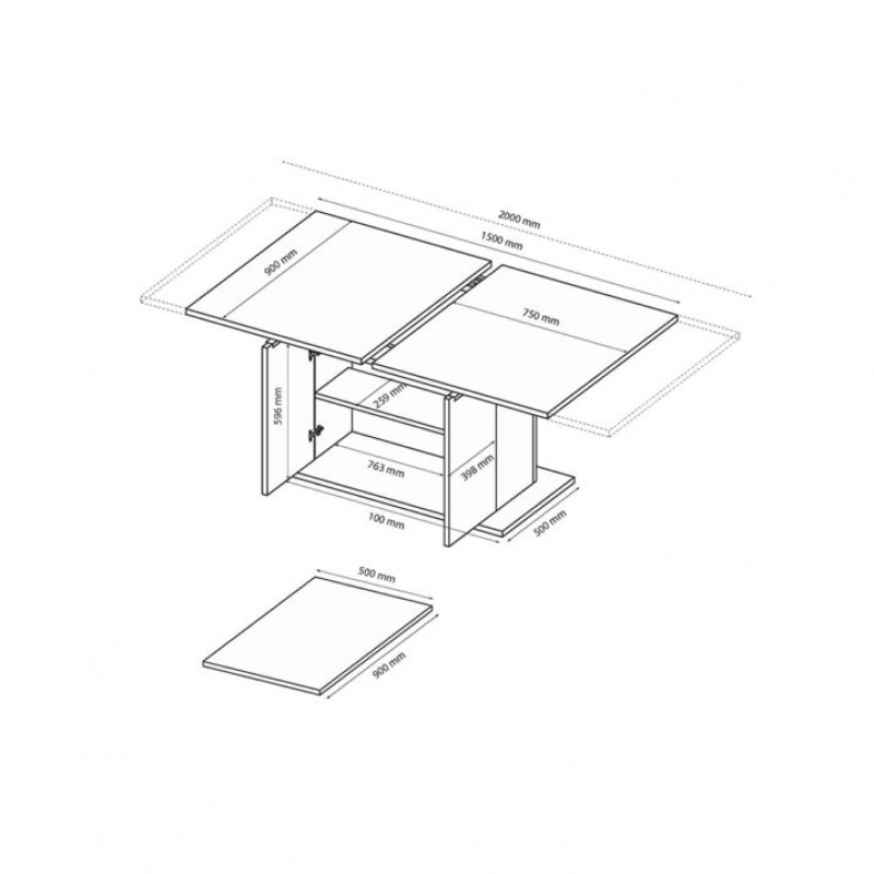 Стіл трансформер RM-187-WB МіроМарк