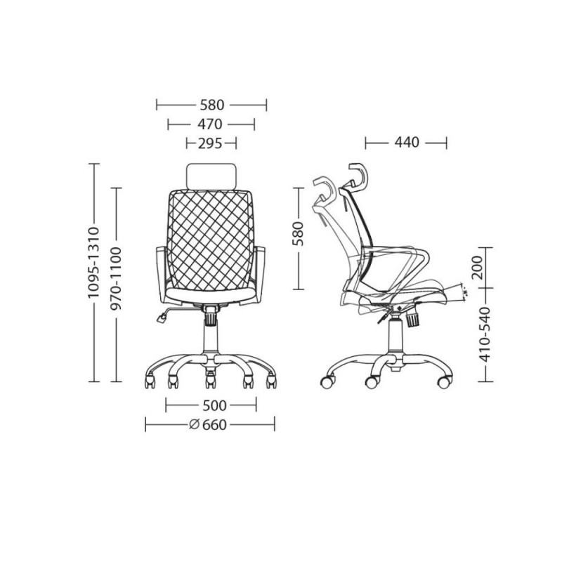 Крісло FLY HB GTP Tilt CHR68 Nowy Styl