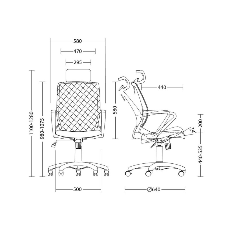 Крісло FLY HB GTP Tilt PL64 Nowy Styl