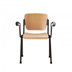 Стілець ERA arm wood black Nowy Styl