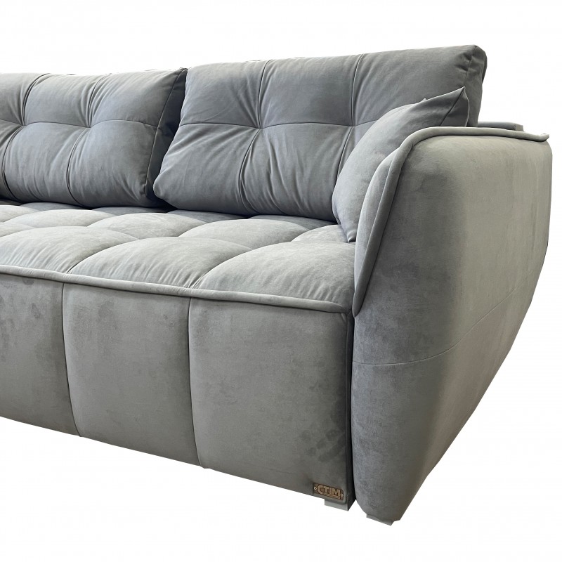 Диван "Конті" ULTRA GREY (суцільне сидіння) СТІМ