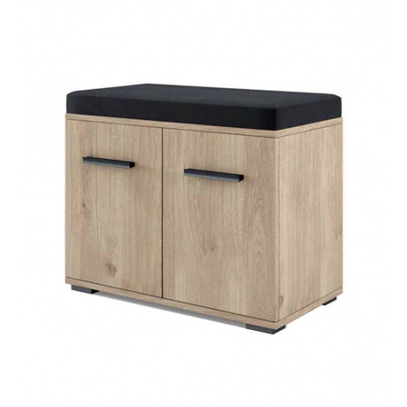 Тумба Світ Меблів Амбре з дверцятами 60 см, дуб білий / чорний